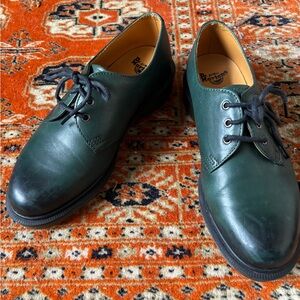 Dr. Martens Green Leather Oxfords